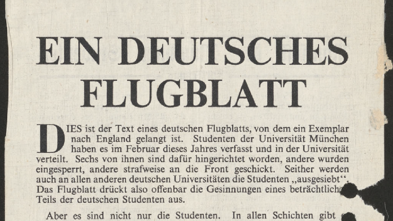 Historisches Flugblatt: Text