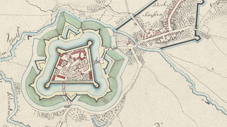 Historische Karte: Festungswerk von Ziegenhain