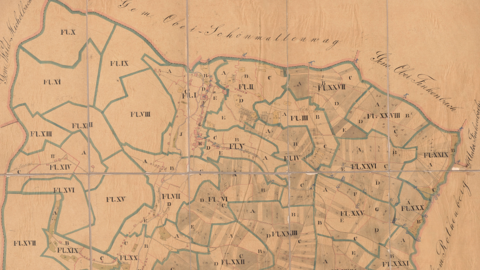 Ausschnitt aus der Flurkarte der Gemarkung Unter-Schönmattenwag, 1850 (HStAD, P 4, 9326) Ausschnitt aus der Flurkarte der Gemarkung Unter-Schönmattenwag, 1850 (HStAD, P 4, 9326)