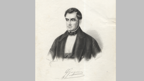 Porträt von Heinrich Freiherr v. Gagern (1799-1880) (HStAD, R 4, 38463) Stahlstich: Porträt von Heinrich Freiherr v. Gagern (1799-1880) (HStAD, R 4, 38463)