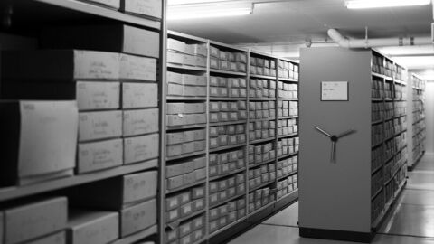 Magasin dans le Hessisches Hauptstaatsarchiv Wiesbaden Photographie