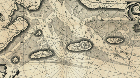 Die West- und Ostfriesischen Inseln zwischen Bosch und Buysen und das Wattenmeer Historische Karte: West- und Ostfriesische Inseln, Wattenmeer und Fahrwasser