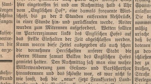 Ein Student hielt die Marburger zum Narren Zeitungsausschnitt