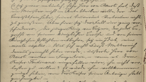 Der Bericht des sächsischen Geschäftsträgers in Dresden, LeMaitre (HStAD, G 1, 191/1) Handschriftlicher Text