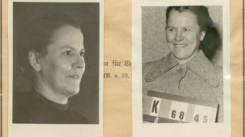 Liebende Mutter und verurteilte Mörderin: Anna Kaffenberger, die Protagonistin im Artikel "Tragödie in Auerbach" Zwei Bilder in schwarz-weiß von einer Frau, im Profil und frontal