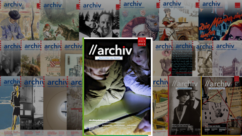 Kollage der Titelseiten der Archivnachrichten