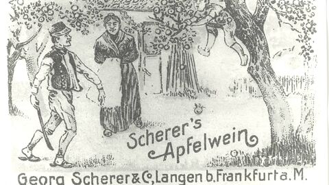Zeichnung von Apfelwein
