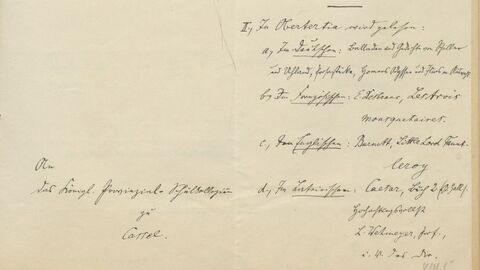 Blatt mit handschriftlichen Aufzeichnungen