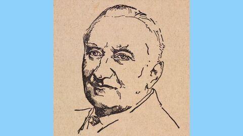 Zeichnung eines älteren Herrn