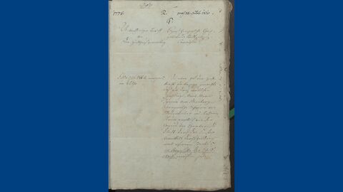 Altes Schriftstück mit handschriftlichem, schwerlesbarem Text