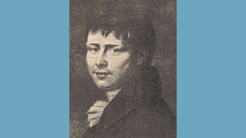 Gemälde eines Mannes im Profil
